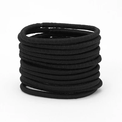 Black Luxe Hair Ties - 12 Pack