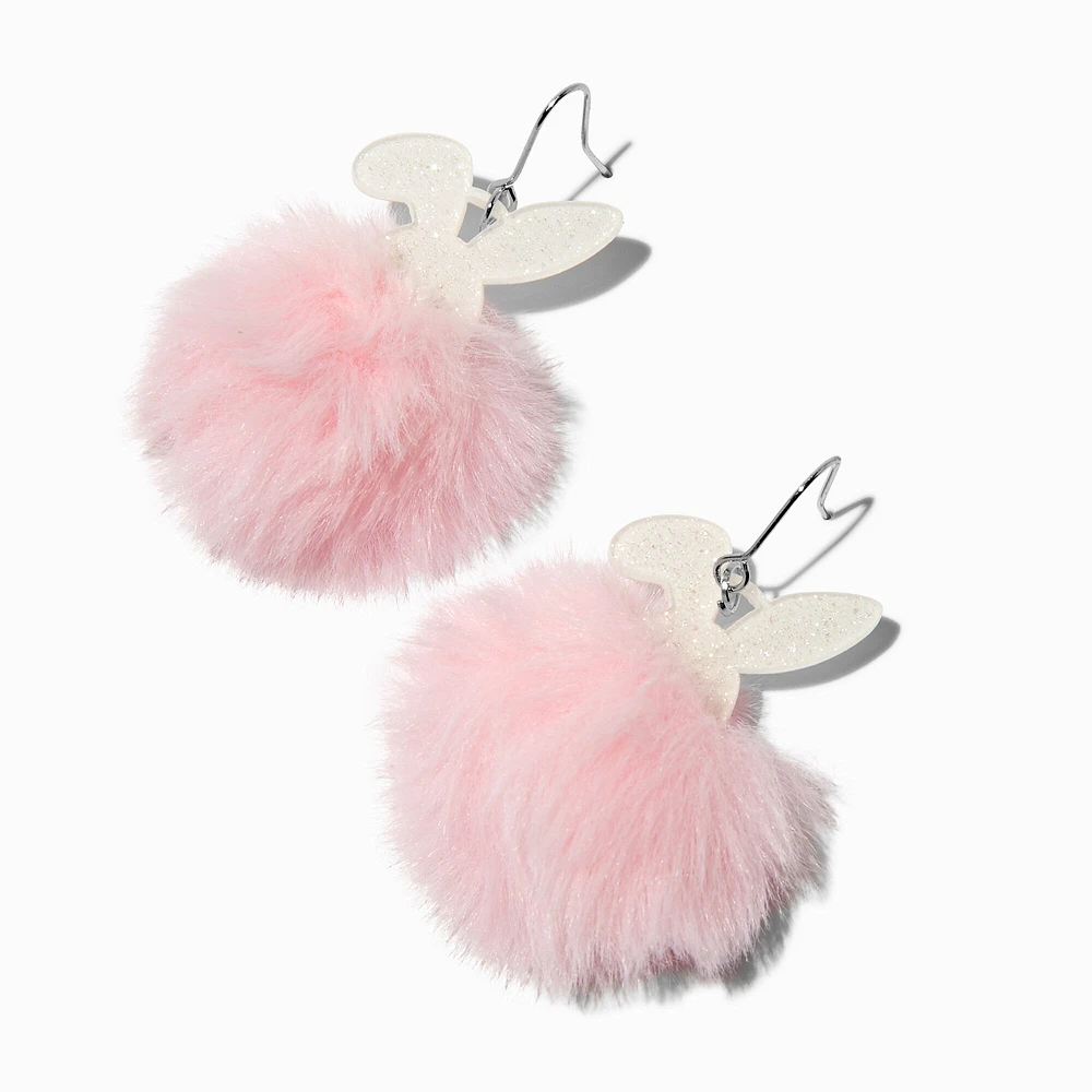 Easter Bunny Ears Pom Pom Drop Earrings