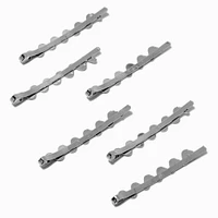 Silver-tone Wavy Hair Pins - 6 Pack