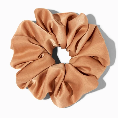 Giant Tan Silky Hair Scrunchie