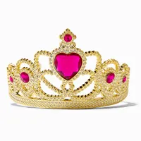 Claire's Club Pink Heart Gold Crown