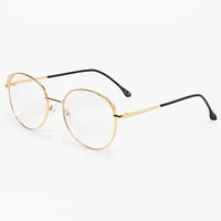 Silver Round Clear Lens Frames
