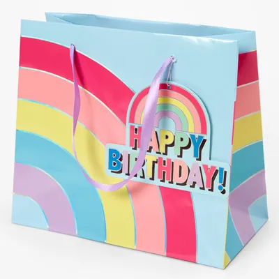 Happy Birthday Rainbow Gift Bag - Medium