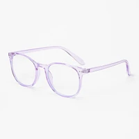 Solar Blue Light Reducing Violet Round Clear Lens Frames