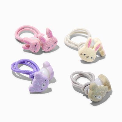 Claire's Club Polyresin Glitter Critter Hair Ties - 4 Pack