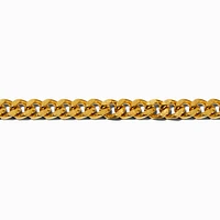 Gold-tone Stainless Steel 6MM Curb Chain Bracelet