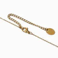 Gold-tone Stainless Steel Heart Pendant Necklace