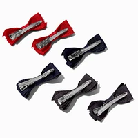 Claire's Club School Hair Bow Clips - 6 Pack