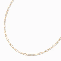 Gold Paper Clip Chain Necklace