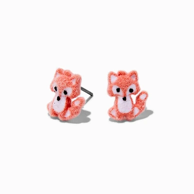 Fuzzy Fox Stud Earrings