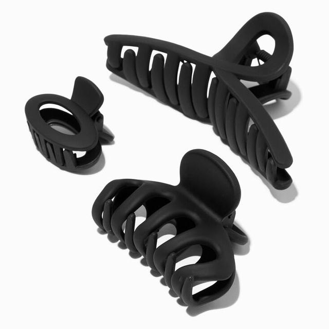 Large Clamshell Hair Claw - Black