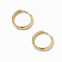 C LUXE by Claire's 18k Yellow Gold Plated 12MM Clicker Hoop Earrings