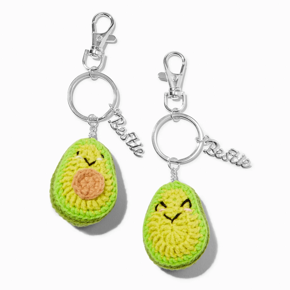 Best Friends Happy Avocado Crocheted Keychains - 2 Pack