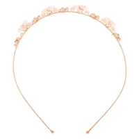 Rose Gold Frosted Pink Floral Headband