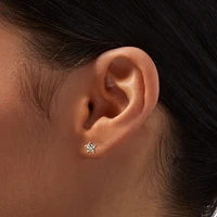 Silver-tone Crystal Star Stud Earrings