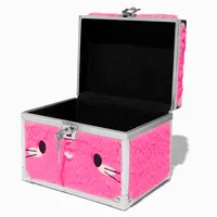 Pink Cat Plush Lock Box