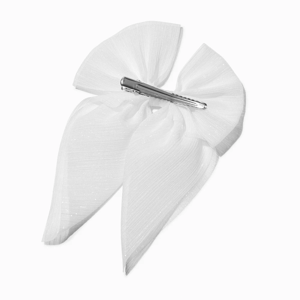 Claire's Club Special Occasion White Hair Bow Clip