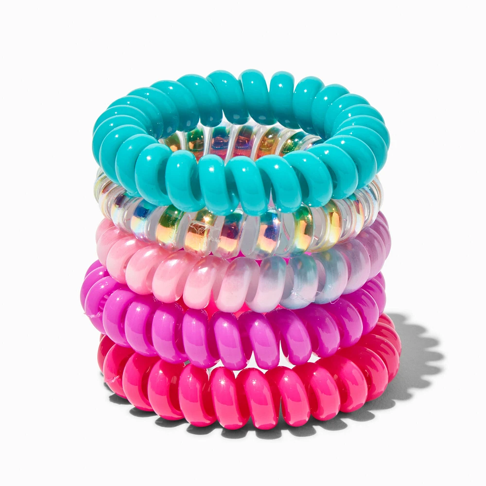 Claire's Club Jewel Tone Coil Bracelets - 5 Pack