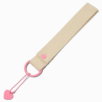 DIY Ivory Canvas Wristlet Keychain