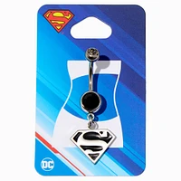 DC Comics™ Superman™ Stainless Steel Logo 14G Belly Bar