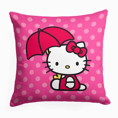Hello Kitty® Umbrella Printed Throw Pillow (ds)