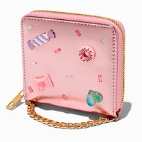 Snacks Holographic Pink Zip Around Wallet