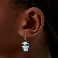 Glitter Panda 1.5" Drop Earrings