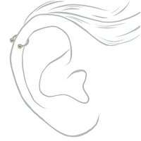 Silver Titanium 16G Assorted Cartilage Earrings - 3 Pack