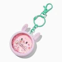 Bunny Head Water-Filled Glitter Keychain