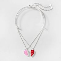 Mother Daughter Heart Pendant Necklaces - 2 Pack