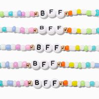 Best Friends Rainbow Beaded Stretch BFF Bracelets (5 Pack)