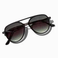 Matte Black Aviator Sunglasses