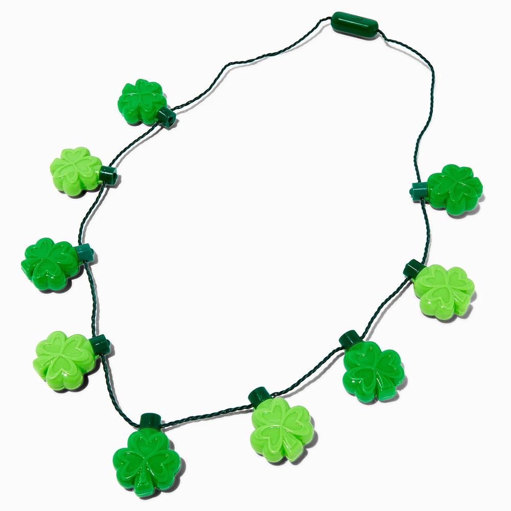 St. Patrick's Day Shamrock Light-Up Necklace