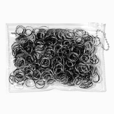Black & Clear No More Snag Mini Hair Ties - 1000 Pack