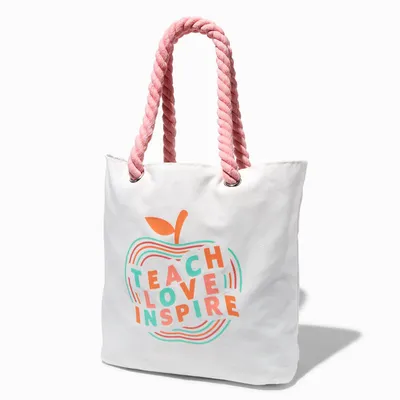 "Teach Love Inspire" Teacher Tote Bag