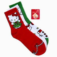 Hello Kitty® Christmas Mid-Crew Socks - 3 Pack