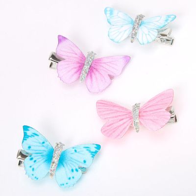 Claire's Club Butterfly Hair Clips - 4 Pack