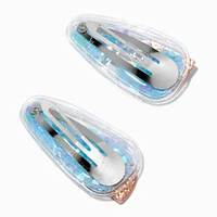 Claire's Club Rainbow Shaker Snap Hair Clips - 2 Pack