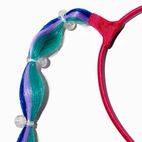 Claire's Club Rainbow Bubble Braid Faux Hair Headband