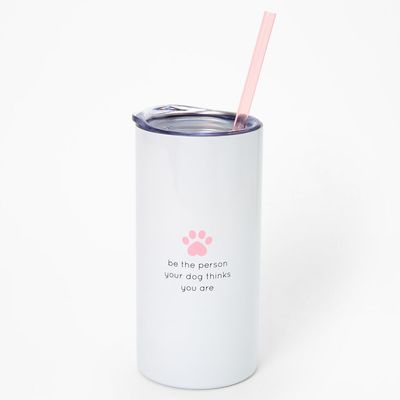 Dog Mom Water Bottle - Pink