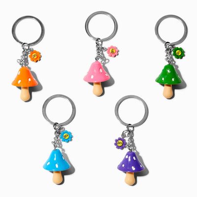 Mushroom Best Friends Rainbow Keychains - 5 Pack