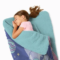 Disney Stitch Weird Alien Silk Touch Throw Blanket Sherpa Slumber Bag (ds)