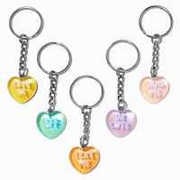 Valentine's Day Candy Heart Best Friends Keychains - 5 Pack