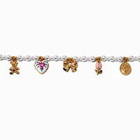 Gold-tone Pearl Uptown Charm Bracelet