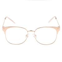 Rose Gold Browline Clear Lens Frames - Pink