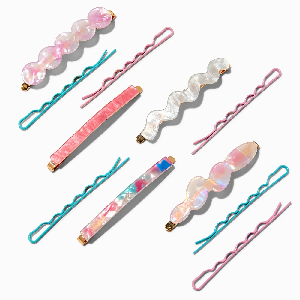 Pink Wavy Hair Pins - 11 Pack