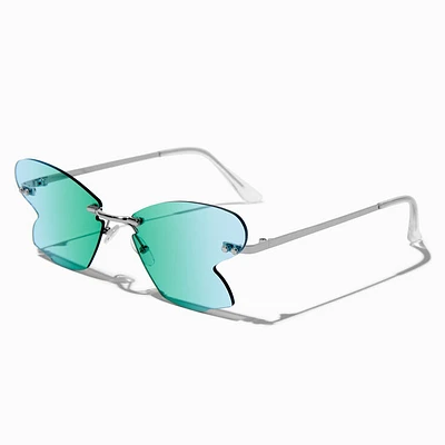 Blue-Green Butterfly Wing Sunglasses