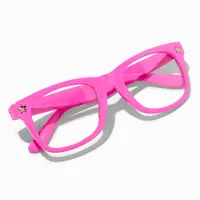 Claire's Club Solar Blue Light Reducing Retro Clear Lens Pink Star Frames