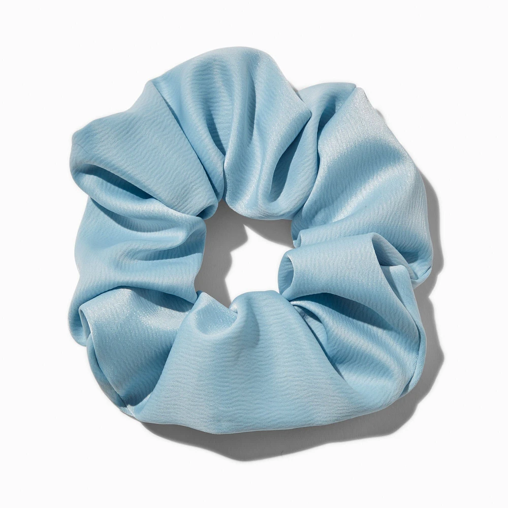 Light Blue Satin Hair Scrunchie