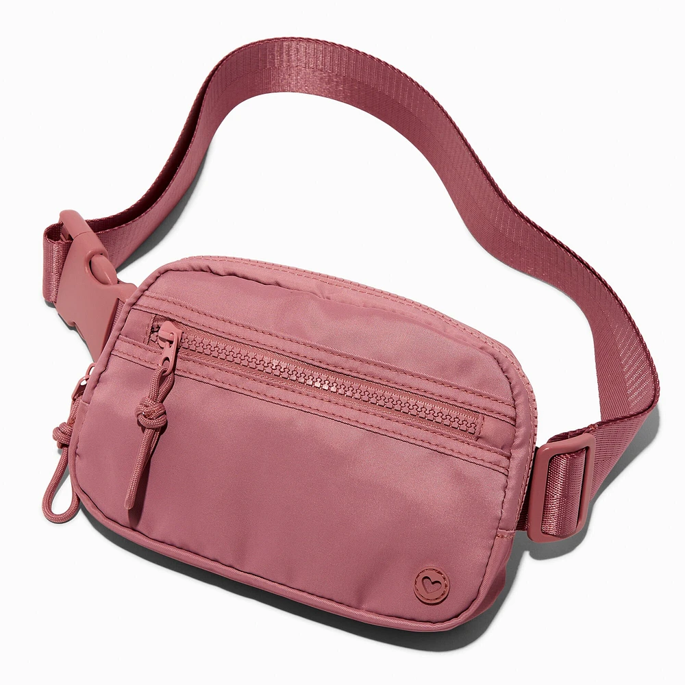 Mauve Nylon Belt Bag